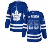 Adidas Toronto Maple Leafs #25 James Van Riemsdyk Authentic Blue Drift Fashion NHL Jersey