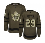 Adidas Toronto Maple Leafs #29 Felix Potvin Authentic Green Salute to Service NHL Jersey