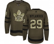 Adidas Toronto Maple Leafs #29 William Nylander Authentic Green Salute to Service NHL Jersey