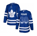 Adidas Toronto Maple Leafs #30 Calvin Pickard Authentic Blue Drift Fashion NHL Jersey