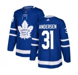 Adidas Toronto Maple Leafs #31 Frederik Andersen Premier Royal Blue Home NHL Jersey