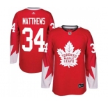 Adidas Toronto Maple Leafs #34 Auston Matthews Authentic Red Alternate NHL Jersey