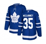 Adidas Toronto Maple Leafs #35 Curtis McElhinney Premier Royal Blue Home NHL Jersey