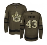 Adidas Toronto Maple Leafs #43 Nazem Kadri Authentic Green Salute to Service NHL Jersey