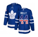 Adidas Toronto Maple Leafs #44 Morgan Rielly Authentic Royal Blue USA Flag Fashion NHL Jersey