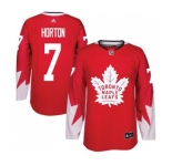 Adidas Toronto Maple Leafs #7 Tim Horton Authentic Red Alternate NHL Jersey