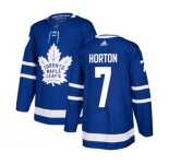 Adidas Toronto Maple Leafs #7 Tim Horton Premier Royal Blue Home NHL Jersey