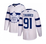 Adidas Toronto Maple Leafs #91 John Tavares Authentic White 2018 Stadium Series NHL Jersey