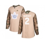 Men Adidas Toronto Maple Leafs #2 Ron Hainsey Camo Authentic 2017 Veterans Day Stitched NHL Jersey