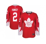 Men Adidas Toronto Maple Leafs #2 Ron Hainsey Red Team Canada Authentic Stitched NHL Jersey
