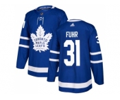 Men Adidas Toronto Maple Leafs #31 Grant Fuhr Blue Home Authentic Stitched NHL Jersey