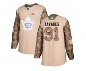 Men Adidas Toronto Maple Leafs #91 John Tavares Camo Authentic 2017 Veterans Day Stitched NHL Jersey