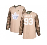 Men Adidas Toronto Maple Leafs #93 Doug Gilmour Camo Authentic 2017 Veterans Day Stitched NHL Jersey