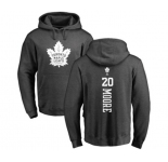 Men NHL Adidas Toronto Maple Leafs #20 Dominic Moore Charcoal One Color Backer Pullover Hoodie
