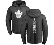 Men NHL Adidas Toronto Maple Leafs #20 Dominic Moore Charcoal One Color Backer Pullover Hoodie