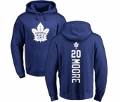 Men NHL Adidas Toronto Maple Leafs #20 Dominic Moore Royal Blue Backer Pullover Hoodie