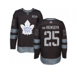 Men's Adidas Toronto Maple Leafs #25 James Van Riemsdyk Authentic Black 1917-2017 100th Anniversary NHL Jersey