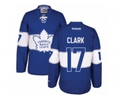 Men's Reebok Toronto Maple Leafs #17 Wendel Clark Authentic Royal Blue 2017 Centennial Classic NHL Jersey