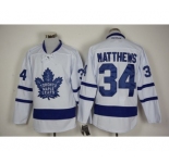 Men's Reebok Toronto Maple Leafs #34 Auston Matthews Authentic White Third NHL Jersey