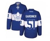 Men's Reebok Toronto Maple Leafs #51 Jake Gardiner Authentic Royal Blue 2017 Centennial Classic NHL Jersey