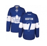 Men's Reebok Toronto Maple Leafs #7 Tim Horton Authentic Royal Blue 2017 Centennial Classic NHL Jersey