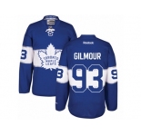 Men's Reebok Toronto Maple Leafs #93 Doug Gilmour Authentic Royal Blue 2017 Centennial Classic NHL Jersey