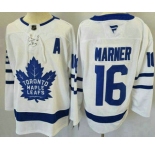 Men's Toronto Maple Leafs #16 Mitch Marner White Authentic Jersey