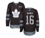 Men's Toronto Maple Leafs #16 Mitchell Marner Black 1917-2017 100th Anniversary Stitched NHL Jersey