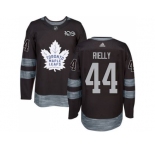 Men's Toronto Maple Leafs #44 Morgan Rielly Black 1917-2017 100th Anniversary Stitched NHL Jersey