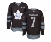 Men's Toronto Maple Leafs #7 Lanny McDonald Black 1917-2017 100th Anniversary Stitched NHL Jersey