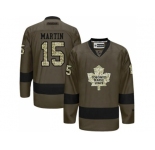 Toronto Maple Leafs #15 Matt Martin Green Salute to Service Stitched NHL Jersey