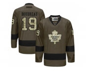 Toronto Maple Leafs #19 Bruce Boudreau Green Salute to Service Stitched NHL Jersey