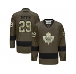 Toronto Maple Leafs #29 Felix Potvin Green Salute to Service Stitched NHL Jersey