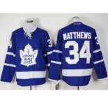 Toronto Maple Leafs #34 Auston Matthews Blue New Stitched NHL Jersey