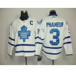 nhl toronto maple leafs #3 phaneuf patch white (c)