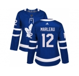 Women Adidas Toronto Maple Leafs #12 Patrick Marleau Blue Home Authentic Stitched NHL Jersey