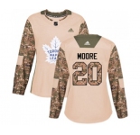 Women Adidas Toronto Maple Leafs #20 Dominic Moore Authentic Camo Veterans Day Practice NHL Jersey