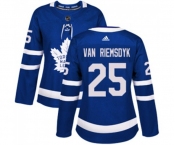 Women Adidas Toronto Maple Leafs #25 James Van Riemsdyk Authentic Royal Blue Home NHL Jersey