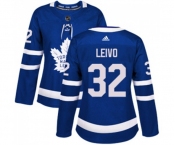 Women Adidas Toronto Maple Leafs #32 Josh Leivo Authentic Royal Blue Home NHL Jersey