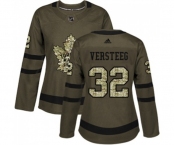 Women Adidas Toronto Maple Leafs #32 Kris Versteeg Authentic Green Salute to Service NHL Jersey