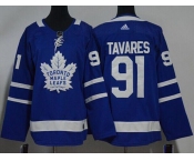 Women Adidas Toronto Maple Leafs #91 Tavares Authentic Royal Blue Home NHL Jersey