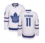 Women Reebok Toronto Maple Leafs #11 Zach Hyman Authentic White Away NHL Jersey