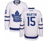 Women Reebok Toronto Maple Leafs #15 Matt Martin Authentic White Away NHL Jersey