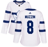 Women's Adidas Toronto Maple Leafs #8 Jake Muzzin Authentic 2018 Stadium Series Jersey - White