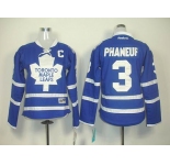 women nhl jerseys toronto maple leafs #3 phaneuf blue
