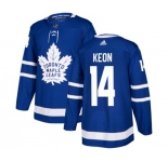 Youth Adidas Toronto Maple Leafs #14 Dave Keon Authentic Royal Blue Home NHL Jersey