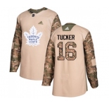Youth Adidas Toronto Maple Leafs #16 Darcy Tucker Authentic Camo Veterans Day Practice NHL Jersey