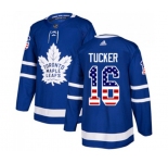 Youth Adidas Toronto Maple Leafs #16 Darcy Tucker Authentic Royal Blue USA Flag Fashion NHL Jersey