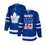 Youth Adidas Toronto Maple Leafs #16 Mitchell Marner Authentic Royal Blue USA Flag Fashion NHL Jersey