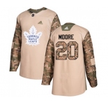 Youth Adidas Toronto Maple Leafs #20 Dominic Moore Authentic Camo Veterans Day Practice NHL Jersey